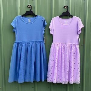 Girls Short Sleeve Tutu Dress, 2-Pack Size XXL
